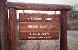 harding lake sign